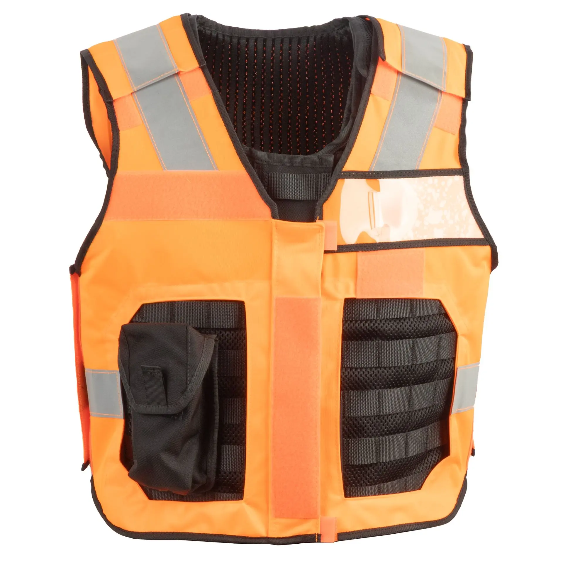 Load bearing vest with rail orange hi vis