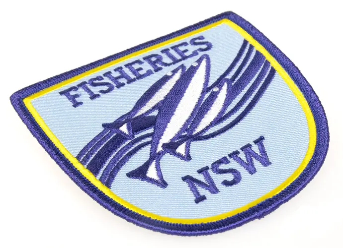 Custom embroidered logo badge