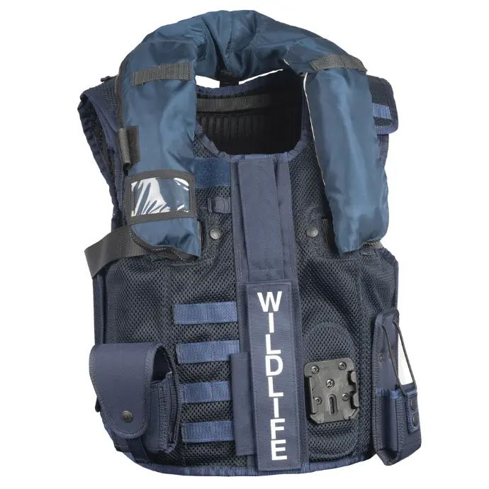 Load bearing vest with inflatable PFD