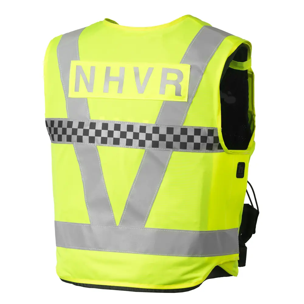 NHVR load bearing vest - rear with hi vis